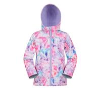 Mountain Warehouse Exodus Kids Softshell Jacket - Breathable Childrens Jacket, Water Resistant Girls Coat, Fleece Lined Boys Hoodie, Wind Resistant - For Spring Summer Bright Pink Kids Size 3-4 Years