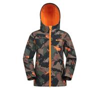 Mountain Warehouse Exodus Kids Softshell Jacket - Breathable Childrens Jacket, Water Resistant Girls Coat, Fleece Lined Boys Hoodie, Wind Resistant - For Spring Summer Khaki Kids Size 11-12 Years