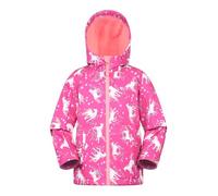 Mountain Warehouse Exodus Kids Softshell Jacket - Breathable, Wind & Water Resistant, Fleece Lined Coat for Boys & Girls - For Autumn, Winter, Hiking & Outdoors Pink Kids Size 3-4 Years