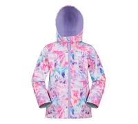 Mountain Warehouse Exodus Kids Softshell Jacket - Breathable Childrens Jacket, Water Resistant Girls Coat, Fleece Lined Boys Hoodie, Wind Resistant - For Spring Summer Dark Pink Kids Size 3-4 Years