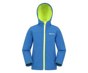 Mountain Warehouse Exodus Kids Softshell Jacket - Breathable, Wind & Water Resistant, Fleece Lined Coat, For Boys & Girls - Best For Sping Summer & Hiking Cobalt Teen Size 13 Years