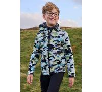 Mountain Warehouse Exodus Kids Softshell Jacket - Breathable Childrens Jacket, Water Resistant Girls Coat, Fleece Lined Boys Hoodie, Wind Resistant - For Spring Summer Charcoal Kids Size 5-6 Years