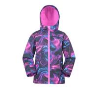Mountain Warehouse Exodus Kids Softshell Jacket - Breathable Childrens Jacket, Water Resistant Girls Coat, Fleece Lined Boys Hoodie, Wind Resistant - For Spring Summer Purple Kids Size 3-4 Years