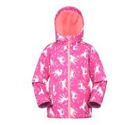 Mountain Warehouse Exodus Kids Softshell Jacket - Breathable, Wind & Water Resistant, Fleece Lined Coat for Boys & Girls - For Autumn, Winter, Hiking & Outdoors Pink Kids Size 7-8 Years