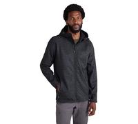 Mountain Warehouse Exodus Mens Printed Softshell Jacket - Windproof Shell, Water Resistant Rain Coat, Bonded Fabric, Adjustable Fit - Spring Summer, Travelling Dark Khaki (Printed) XS