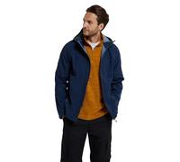 Mountain Warehouse Exodus Mens Softshell Jacket - Breathable & Water Resistant Rain Coat with Adjustable Fit & Side Pockets - For Spring Summer, Walking, Hiking & Travel Blue XL