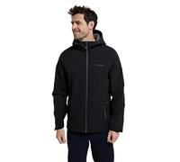 Mountain Warehouse Exodus Mens Softshell Jacket - Breathable & Water Resistant Rain Coat with Adjustable Fit & Side Pockets - For Spring Summer, Walking, Hiking & Travel Black S