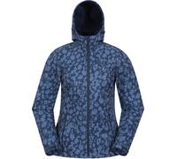 Mountain Warehouse Exodus Womens Printed Water Resistant Softshell Jacket - Dark Blue - Dark Blue - Size: 10