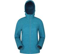 Mountain Warehouse Exodus Womens Printed Water Resistant Softshell Jacket - Teal - Teal - Size: 4