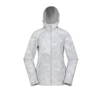 Mountain Warehouse Exodus Womens Softshell Jacket - Breathable, Adjustable, Water & Wind Resistant Ladies Coat - For Autumn, Winter, Walking, Everyday wear Light Grey Women's Size 12