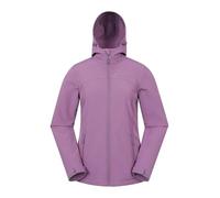 Mountain Warehouse Exodus Womens Softshell Jacket - Breathable, Adjustable, Water & Wind Resistant Ladies Coat - For Autumn, Winter, Walking, Everyday wear Dusky Purple Women's Size 12