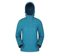 Mountain Warehouse Exodus Womens Softshell Jacket - Breathable, Adjustable, Water & Wind Resistant Ladies Coat - For Autumn, Winter, Walking, Everyday wear Teal Women's Size 4