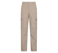 Mountain Warehouse Explore Mens Zip-Off Trousers - Short Length, UV Protect Max, Zip Off Pants - for Spring Summer, Walking, Hiking, Outdoors & Trekking Beige Men's W42