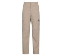 Mountain Warehouse Explore Mens Zip-Off Trousers - Short Length, UV Protect Max, Zip Off Pants - for Spring Summer, Walking, Hiking, Outdoors & Trekking Beige (Short Length) Men's W44