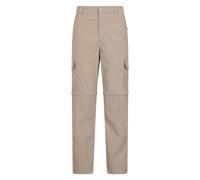 Mountain Warehouse 'Explore' Mens Zip Off Trousers Short Lightweight Quick Dry Convertible Pants Beige Polyamide - Size 44 inch