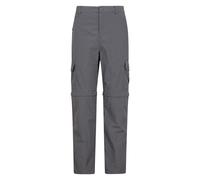 Mountain Warehouse 'Explore' Mens Zip Off Trousers Short Lightweight Quick Dry Convertible Pants Grey Polyamide - Size 34 inch