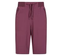 Mountain Warehouse Explorer Womens Long Shorts - Quick Drying Ladies Trek Pants, Lightweight Trousers, UV Protected - for Hiking, Camping, Sports, Travelling Burgundy Women's Size 8