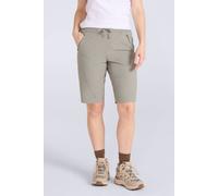 Mountain Warehouse 'explorer' Lightweight Uv Protected Quick Dry Long Trek Shorts In Khaki Khaki 16