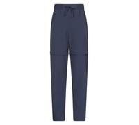 Mountain Warehouse Explorer Women’s Zip-Off Trousers - Lightweight & Quick-Drying Pants with Multiple Pockets & Adjustable Waist - Spring, Summer, Travel, Outdoors Navy Women's Size 12