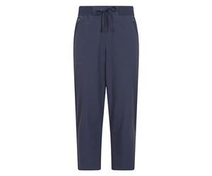 Mountain Warehouse Explorer Womens Capri - Lightweight Ladies Trousers, Stretchy Pants, Elasticated Waistband - Spring Summer, Sports, Camping, Hiking, Outdoors Dark Blue (Capri) Women's Size 16
