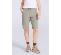 Mountain Warehouse Explorer Womens Long Shorts - Quick Drying Ladies Trek Pants, Lightweight Trousers, UV Protected - for Hiking, Camping, Sports, Travelling Khaki (Long) Women's Size 16