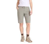 Mountain Warehouse Explorer Womens Long Shorts - Quick Drying Ladies Trek Pants, Lightweight Trousers, UV Protected - Spring Summer, Camping, Sports, Travelling Khaki (Long) Women's Size 14