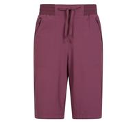 Mountain Warehouse Explorer Womens Long Shorts - Quick Drying Ladies Trek Pants, Lightweight Trousers, UV Protected - for Hiking, Camping, Sports, Travelling Burgundy Women's Size 8