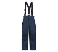 Mountain Warehouse Falcon Extreme Kids Ski Pants - Taped Seams, Waterproof Childrens Trousers, Snow Gaiters, Security Pockets - Ideal for Sports, Snowboarding Dark Blue Kids Size 9-10 Years