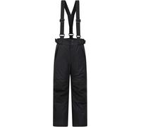 Mountain Warehouse Falcon Extreme Kids Ski Pants - Taped Seams, Waterproof Childrens Trousers, Snow Gaiters, Security Pockets - Ideal for Sports, Snowboarding Black Kids Size 7-8 Years