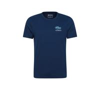 Mountain Warehouse Falmouth Mens T-Shirt Cotton Breathable Everyday Summer Printed Tee Navy - Size Medium
