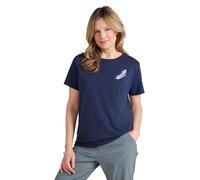 Mountain Warehouse Feather Womens Relaxed Fit T-Shirt - Lightweight & Breathable Loose Fit Top, Casual Wear - Spring, Summer Hiking, Outdoors & Walking Navy Women's Size 12