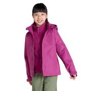 Mountain Warehouse Fell Kids 3 in 1 Jacket - Water-Resistant Triclimate Raincoat, Detachable Inner Coat & Packaway Hood - Spring Summer, Walking, Hiking & Outdoors Berry Kids Size 9-10 Years