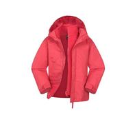 Mountain Warehouse Fell Kids 3 in 1 Jacket - Water-Resistant Triclimate Raincoat, Detachable Inner Coat & Packaway Hood - For Walking, Hiking & Outdoors Active Red Kids Size 9-10 Years