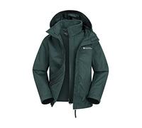 Mountain Warehouse Fell Kids 3 in 1 Jacket - Water-Resistant Triclimate Raincoat, Detachable Inner Coat & Packaway Hood - For Walking, Hiking & Outdoors Khaki Teen Size 13 Years