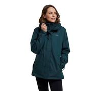 Mountain Warehouse Fell Womens 3 in 1 Jacket -Water Resistant Rain Jacket, Adjustable Hood Ladies Triclimate Jacket, Packable Hood - Ideal Womens Coat for Walking Dark Green Women's Size 16