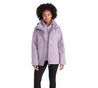 Mountain Warehouse Fell Womens 3 in 1 Jacket -Water Resistant Rain Jacket, Adjustable Hood Ladies Triclimate Jacket, Packable Hood - Ideal Womens Coat for Walking Dusky Purple Women's Size 18