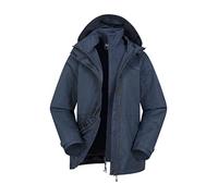 Mountain Warehouse Fell Womens 3 in 1 Jacket with Hood | Ladies Water Resistant & Adjustable Raincoat with Hood, Comfy Detachable Inner Coat & Microfleece Triclimate Coat for Walking