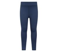 Mountain Warehouse Flick Flack Soft Touch Kids Leggings - Full Length Tights, Mid Rise Childrens Pants, Sweat Wicking Bottoms - for Gym, Yoga, Dance, Running Navy Kids Size 3-4 Years
