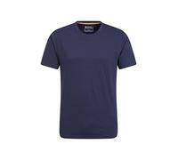 Mountain Warehouse Flint Mens Crew Neck T-Shirt - Breathable & Lightweight Mens Top with Stylish Design - Best for Autumn, Winter, Outdoors, Holidays & Everyday wear Navy 4XL