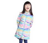 Mountain Warehouse Flo Kids Printed Water-resistant Jacket - Lightweight Coat with Pockets & Stretch Cuff, Boys & Girls - Spring Summer, Wet Weather & Camping Bright Pink Teen Size 13 Years