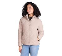 Mountain Warehouse Flora Womens Onion Quilted Jacket - Water-Resistant & Isotherm Coat with Adjustable Hood - Spring Summer Camping, Outdoors, Travelling & Hiking Beige Women's Size 6