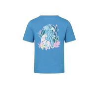 Mountain Warehouse Floral Tiger Kids Short Sleeve Tee Bright Blue Kids Size 5-6 Years