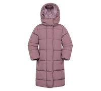 Mountain Warehouse Florence Kids Long Padded Jacket - Lightweight Overcoat, Soft & Warm Puffer Coat with Hood, Childrens Outerwear - Travel & Outdoors Pink Kids Size 9-10 Years