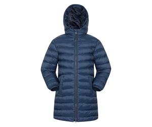 Mountain Warehouse Florence Kids Long Padded Jacket | Warm & Cosy Boys & Girls Puffer Overcoat with Front Pockets, Lightweight, Soft & Thermal Winter Coat with Hood, For Winter