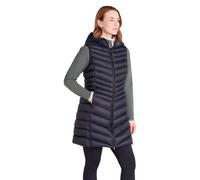 Mountain Warehouse Florence Womens Long Padded Gilet - Water-resistant Sleeveless Jacket with Microfibre Insulation & Side Pockets - For Spring Summer & Outdoors Black Women's Size 18