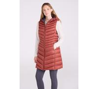 Mountain Warehouse Florence Womens Long Padded Gilet - Water-resistant Sleeveless Jacket with Microfibre Insulation & Side Pockets - For Spring Summer & Outdoors Rust Women's Size 14