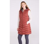Mountain Warehouse 'Florence' Womens Long Padded Gilet Water Resistant Jacket Rust Polyamide - Size 10 UK