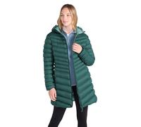 Mountain Warehouse Florence Womens Long Padded Jacket - Lightweight, Water Resistant Puffer Rain Coat, Warm -30C Heat Rating - Autumn, Winter, Outdoor Green Women's Size 12
