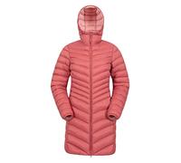 Mountain Warehouse Florence Womens Long Padded Jacket - Lightweight, Water Resistant Puffer Rain Coat, Warm -30C Heat Rating - Autumn, Winter, Outdoor Rust Women's Size 18