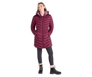 Mountain Warehouse Florence Womens Long Padded Jacket - Lightweight, Water Resistant Puffer Rain Coat, Warm -30C Heat Rating - Autumn, Winter, Outdoor Dusky Purple Women's Size 12